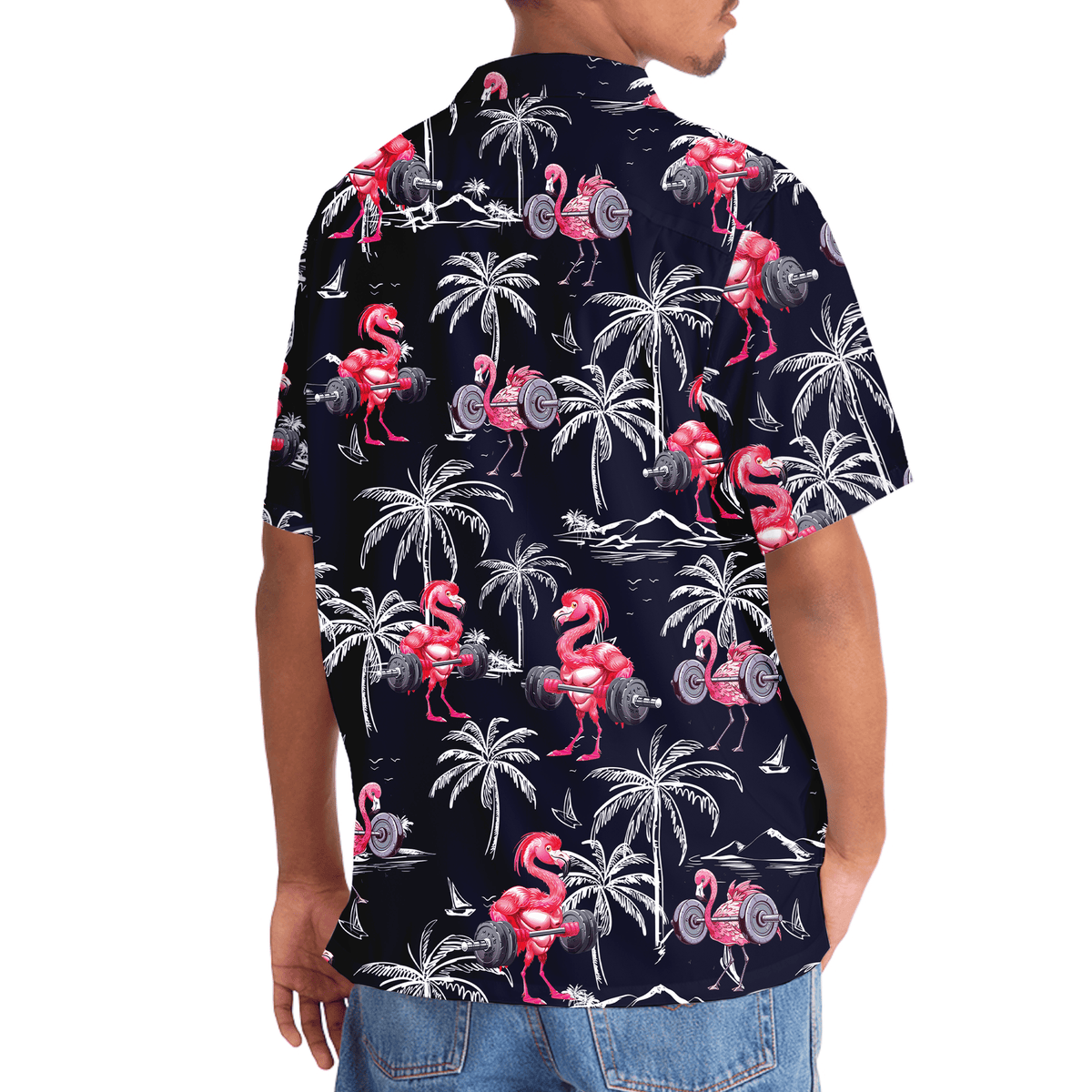 Funny Flamingo Gym Hawaiian Shirt