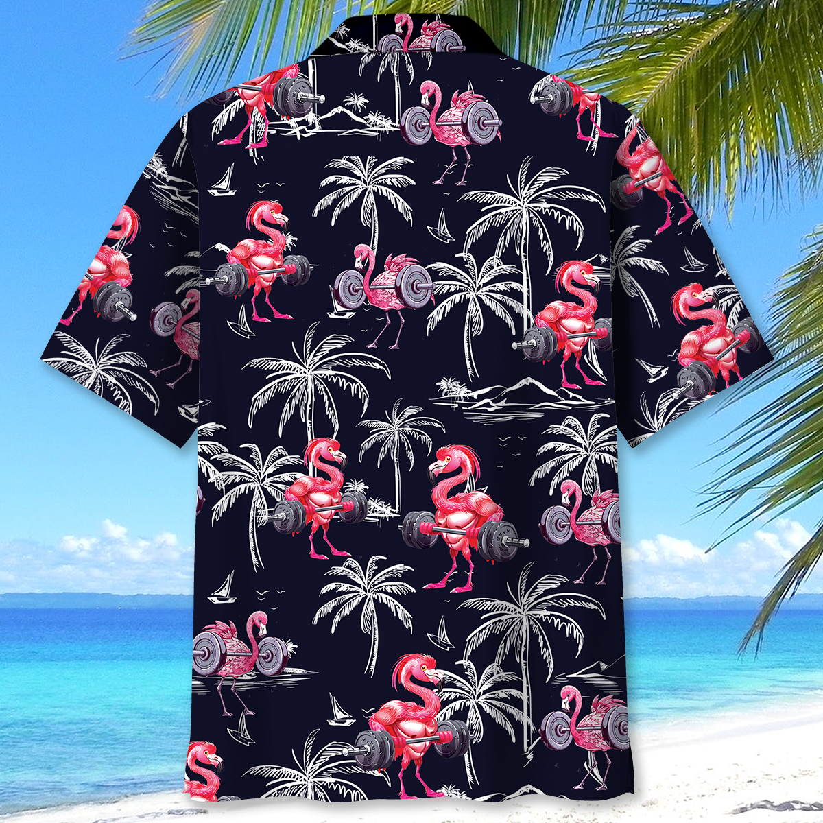 Funny Flamingo Gym Hawaiian Shirt