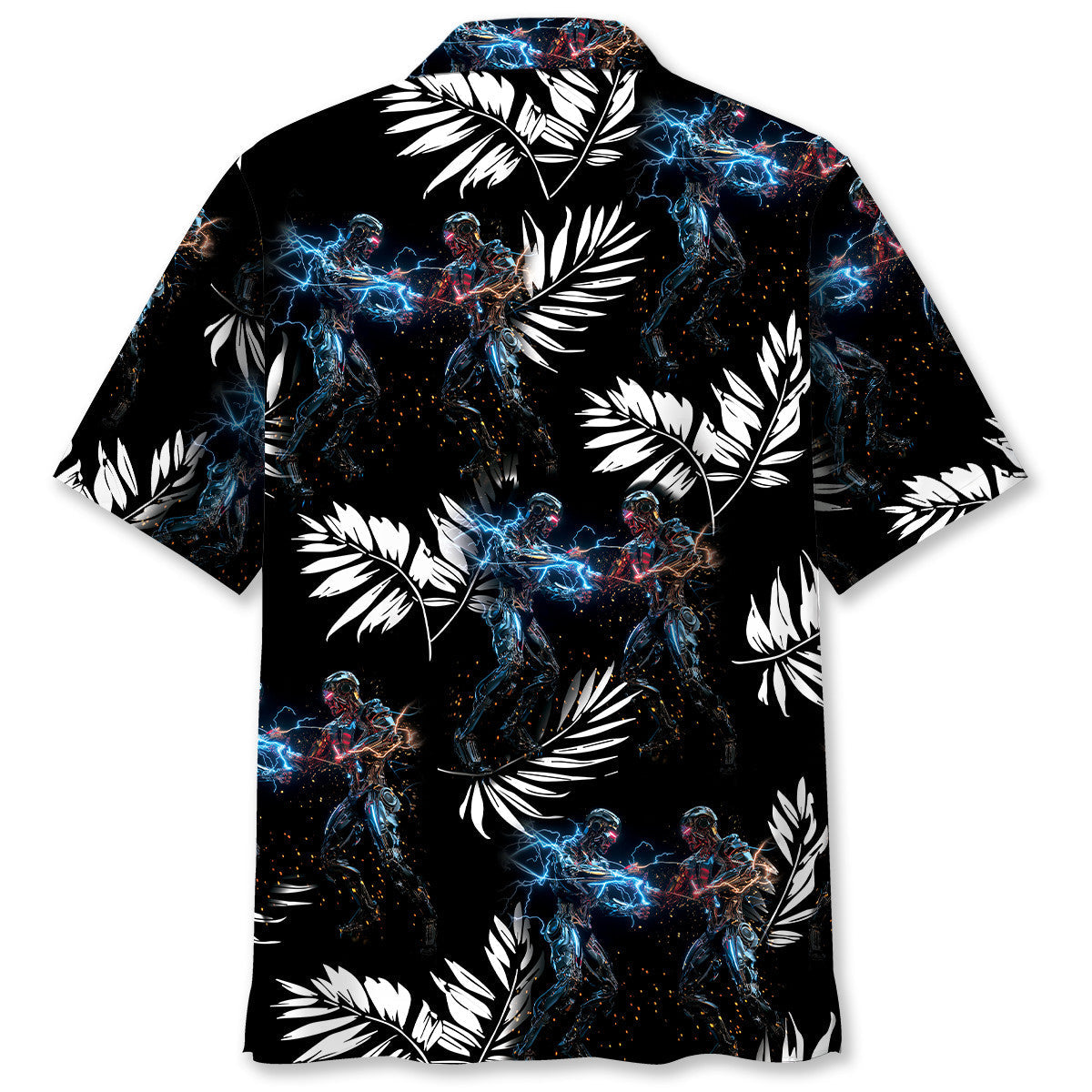 Floral Robotic Hawaiian Shirt