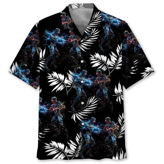 Floral Robotic Hawaiian Shirt