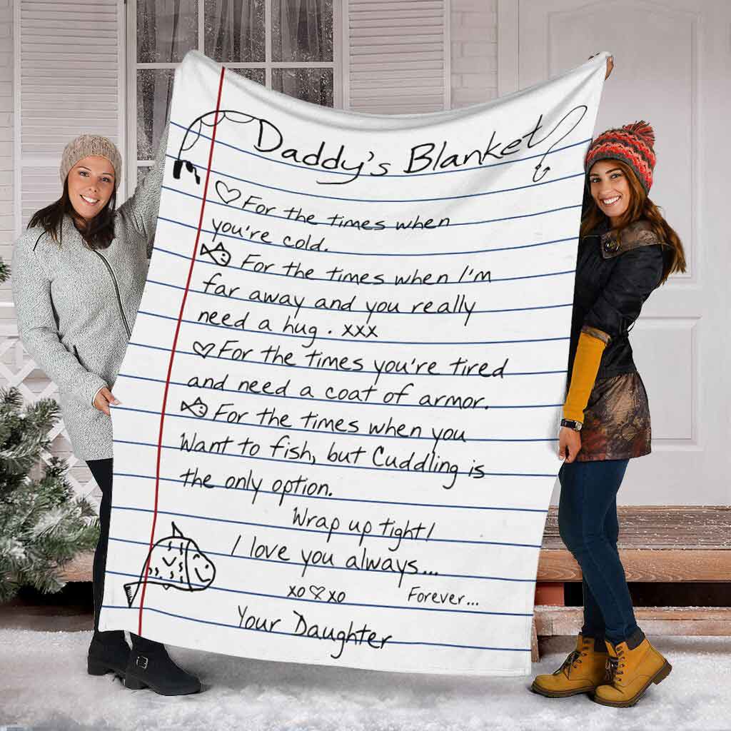 Fishing Daddy For The Times Flannel Blanket For Soft Bed Couch And Home Comfort