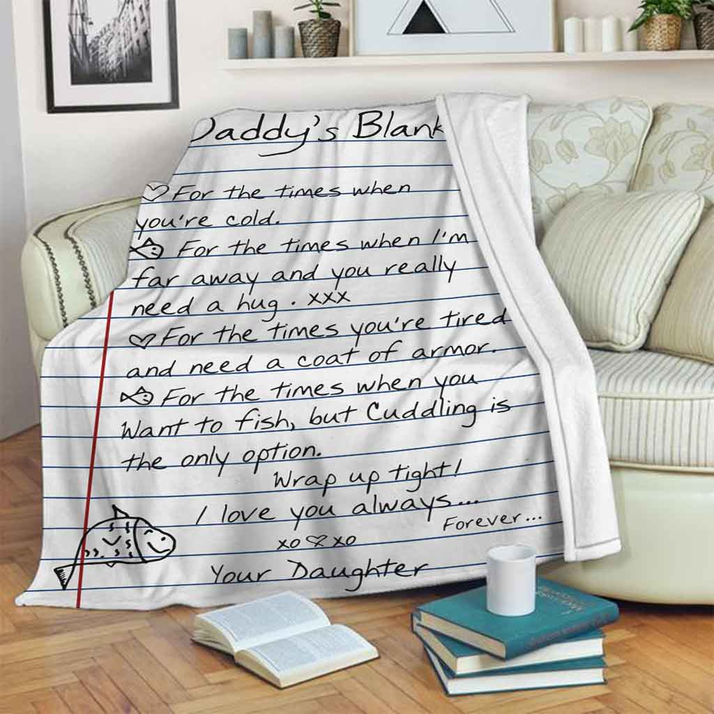 Fishing Daddy For The Times Flannel Blanket For Relaxing At Home And Travel