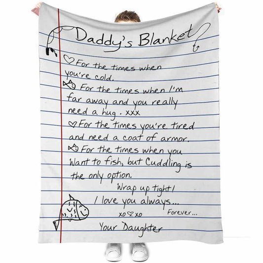 Fishing Daddy For The Times 50 x 60 Inch Flannel Blanket For Cozy Bedroom And Sofa Decor
