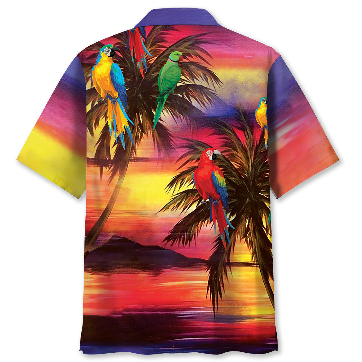 Parrot Sunset Beach Hawaiian Shirt