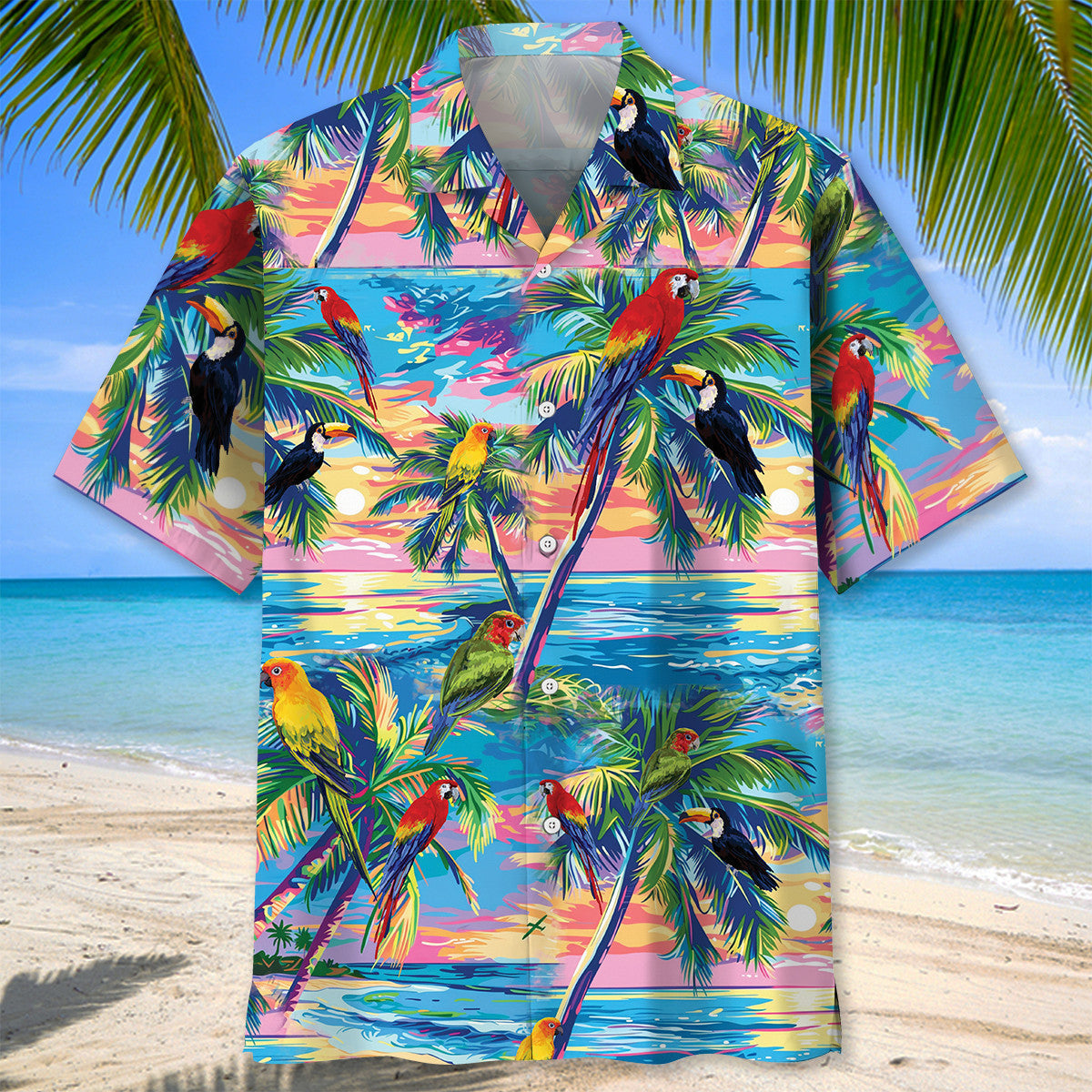 Parrot Summer Beach Hawaiian Shirt