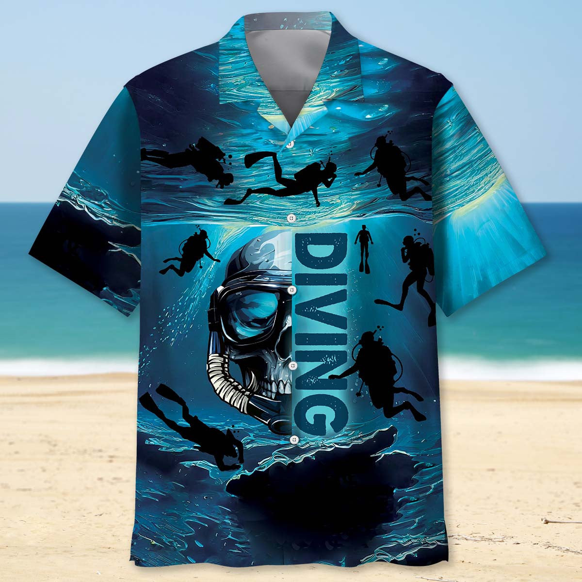 Skull Diving Hawaiian Shirt
