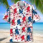 Funny Bigfoot USA Hawaiian Shirt