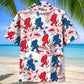 Funny Bigfoot USA Hawaiian Shirt