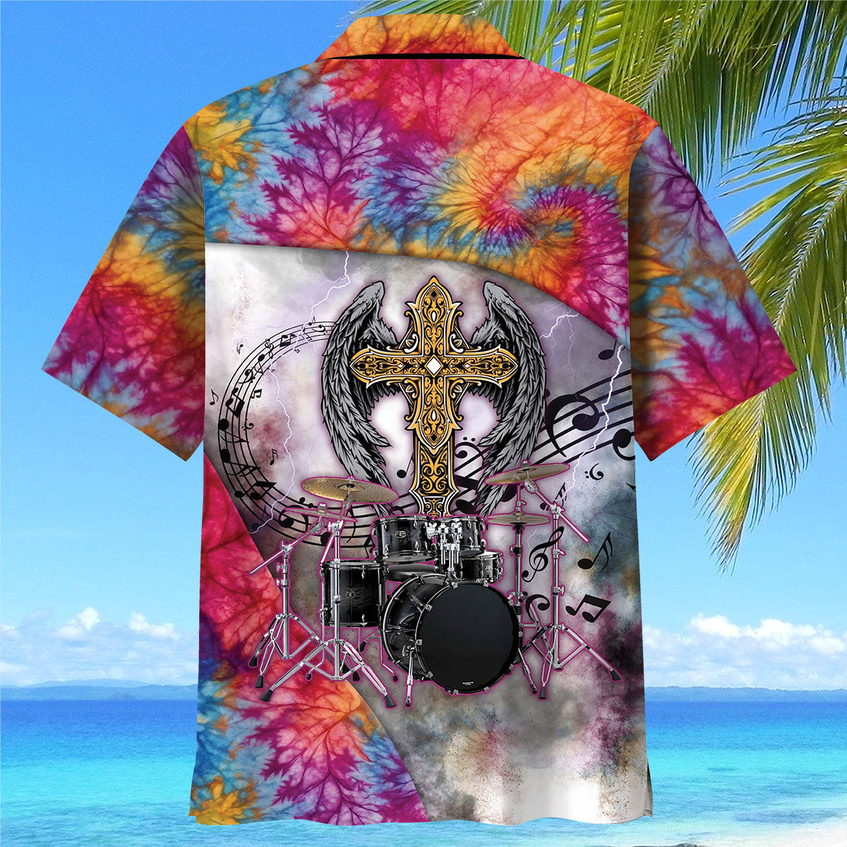 Hippie Drummer Hawaiian Shirt