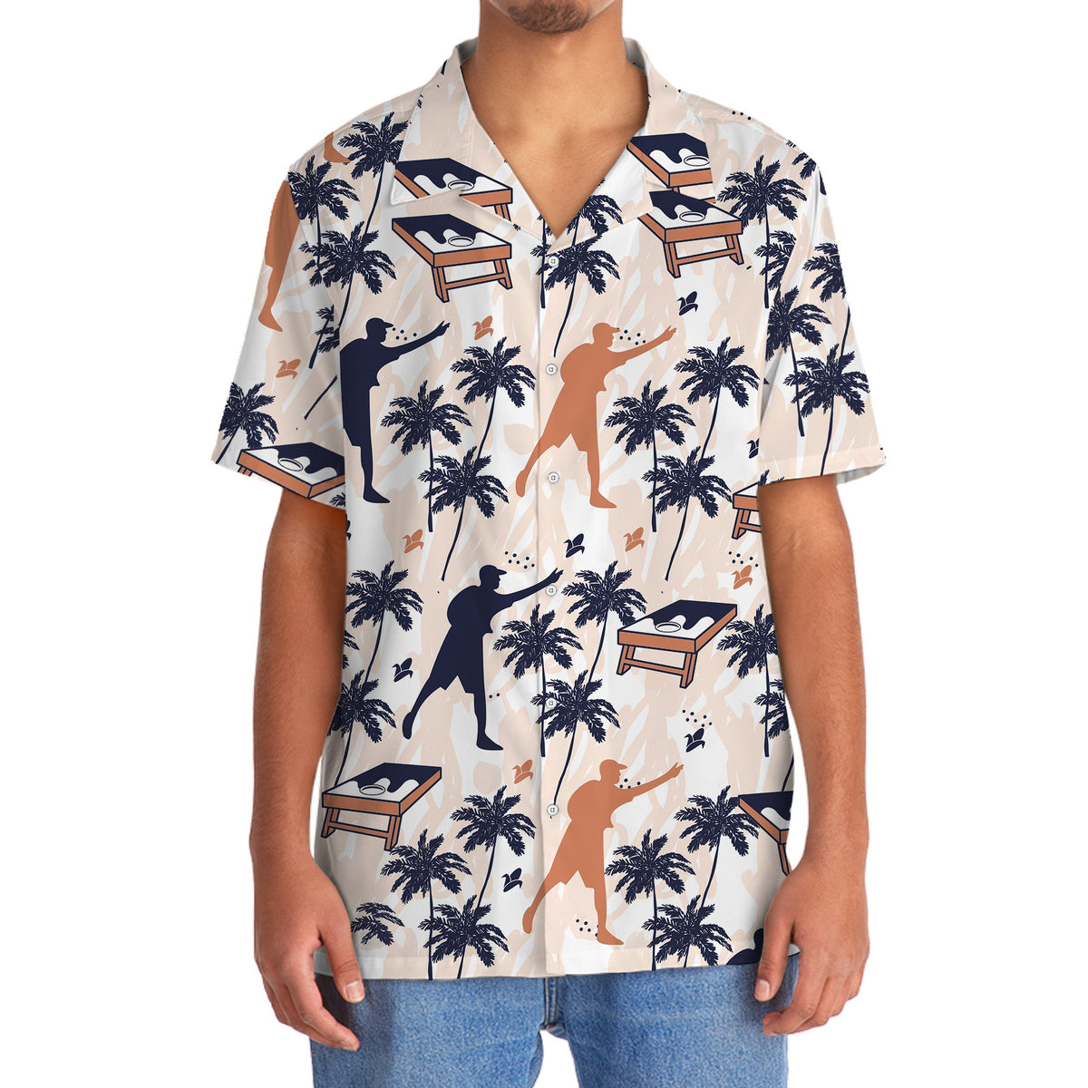 Funny Cornhole Corn Tropical Hawaiian Shirt