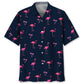 Flamingo Dark Navy Hawaiian Shirt