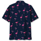 Flamingo Dark Navy Hawaiian Shirt