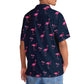 Flamingo Dark Navy Hawaiian Shirt