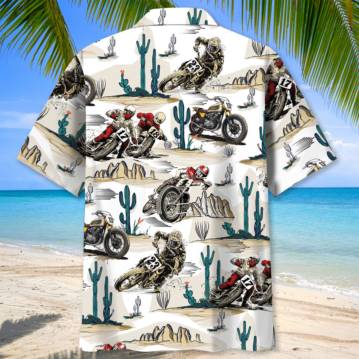 Desert Flat-Track Bike Racing Hawaiian Shirt