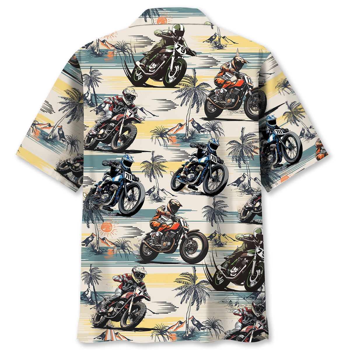 Aloha Flat-Track Bike Racing Hawaiian Shirt