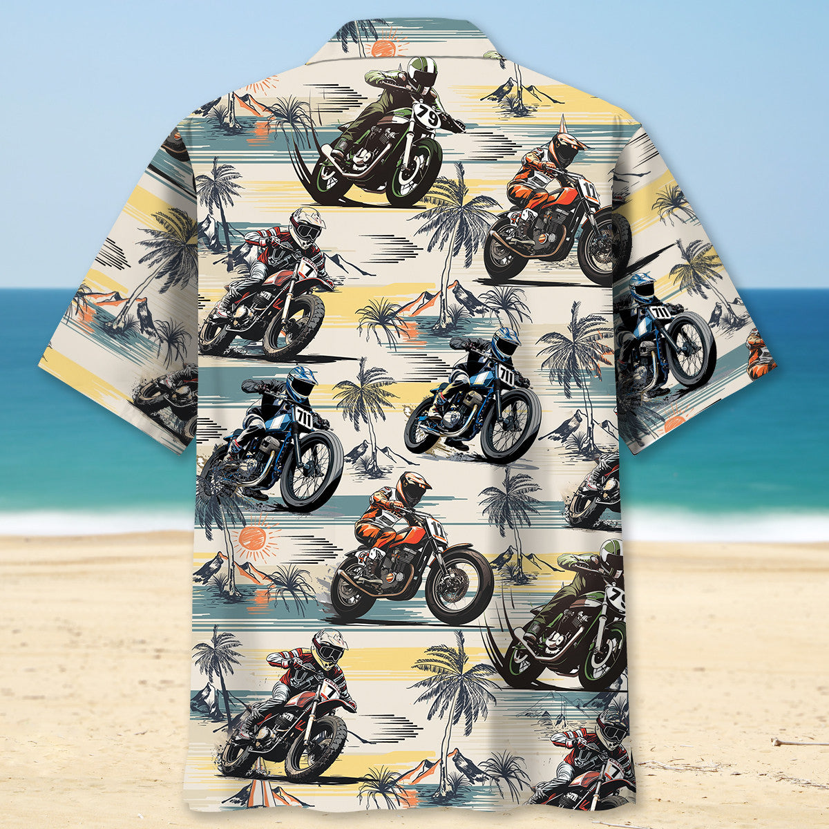 Aloha Flat-Track Bike Racing Hawaiian Shirt