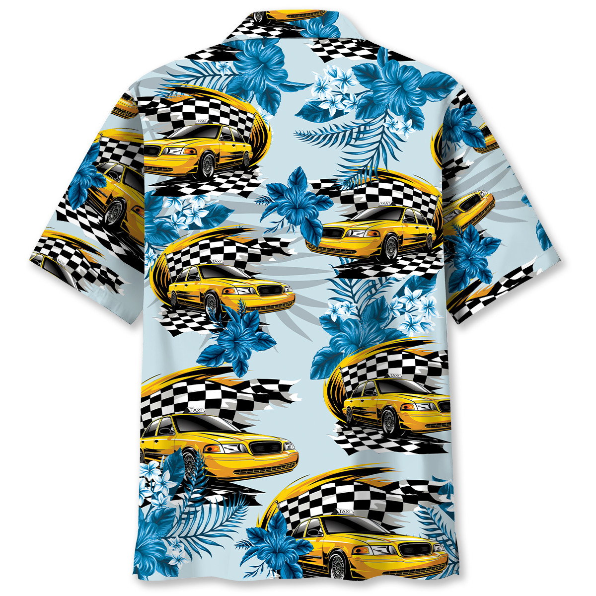 New York Yellow Taxi Car Racing Hawaiian Shirt