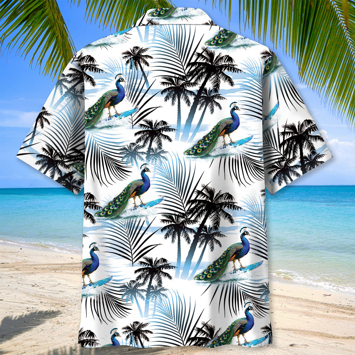 Peacock Surf Wave Tropical Humor Style – Hawaiian Shirt