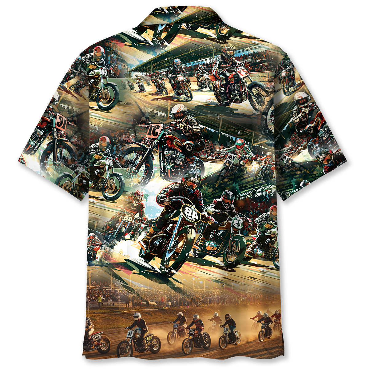 Flat Bike Racing Hawaiian Shirt