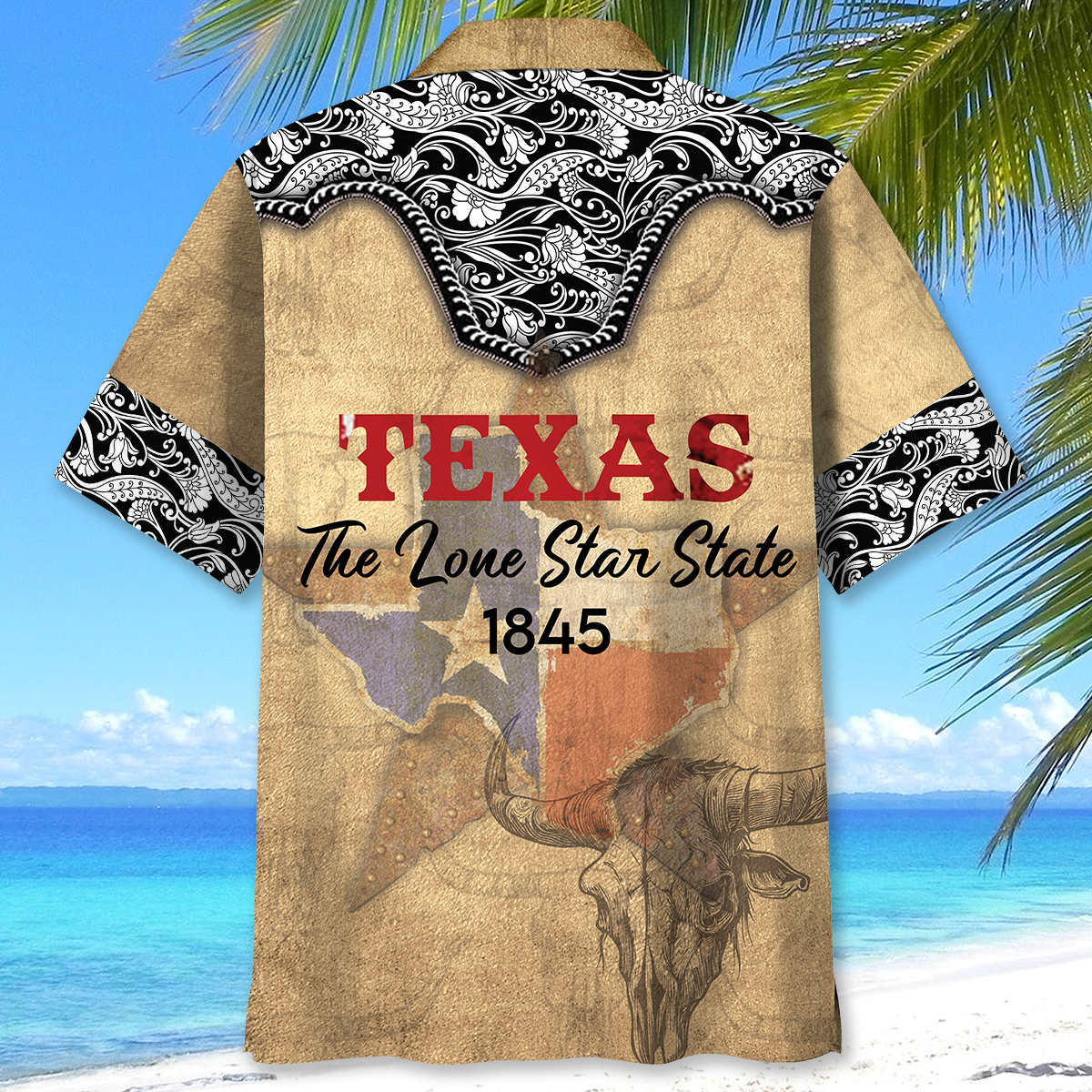 Texas Lone Star State Vintage Travel Style – Hawaiian Shirt