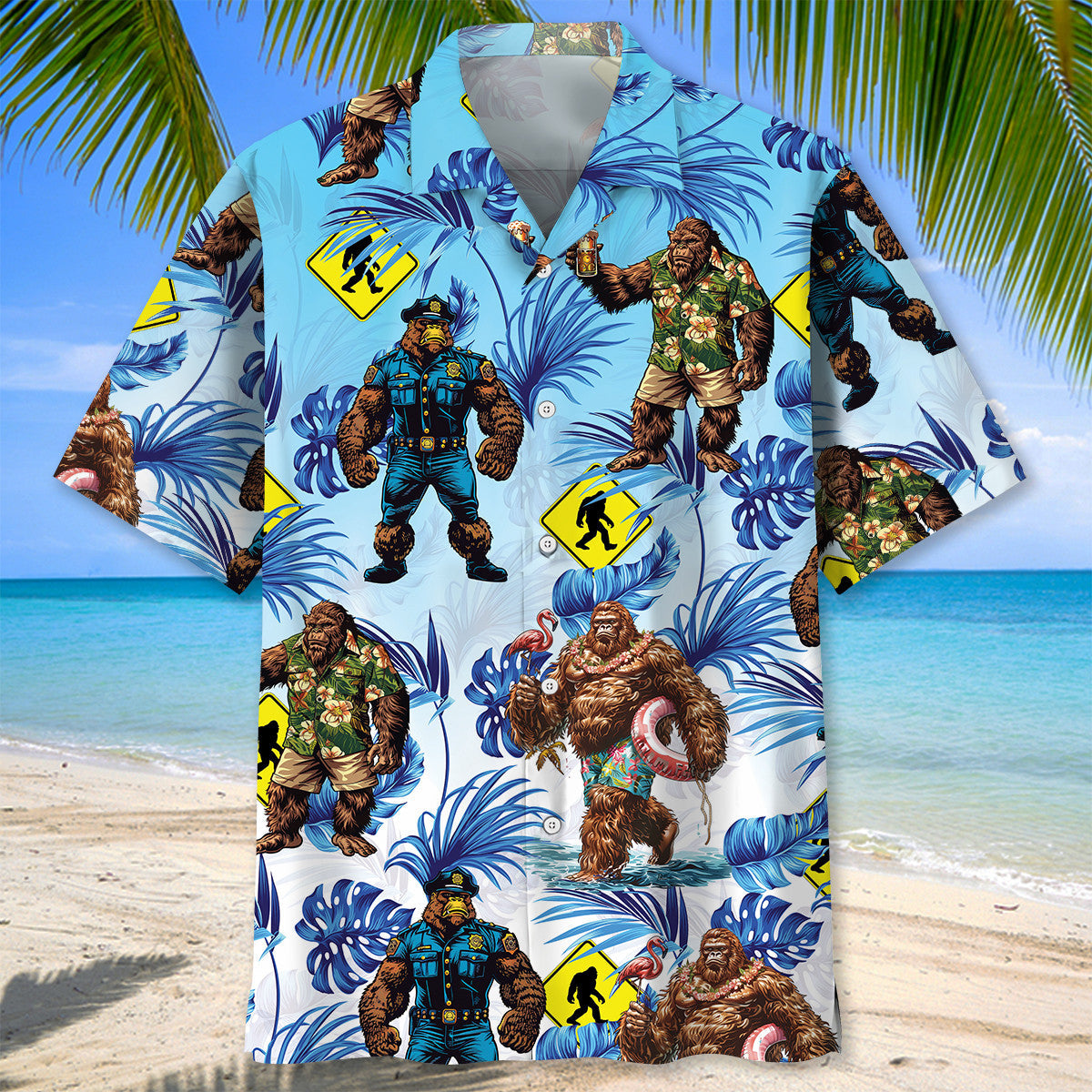Bigfoot Forest Crossing Adventure Style – Hawaiian Shirt
