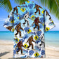 Bigfoot Crossing Road Forest Style – Hawaiian Shirt