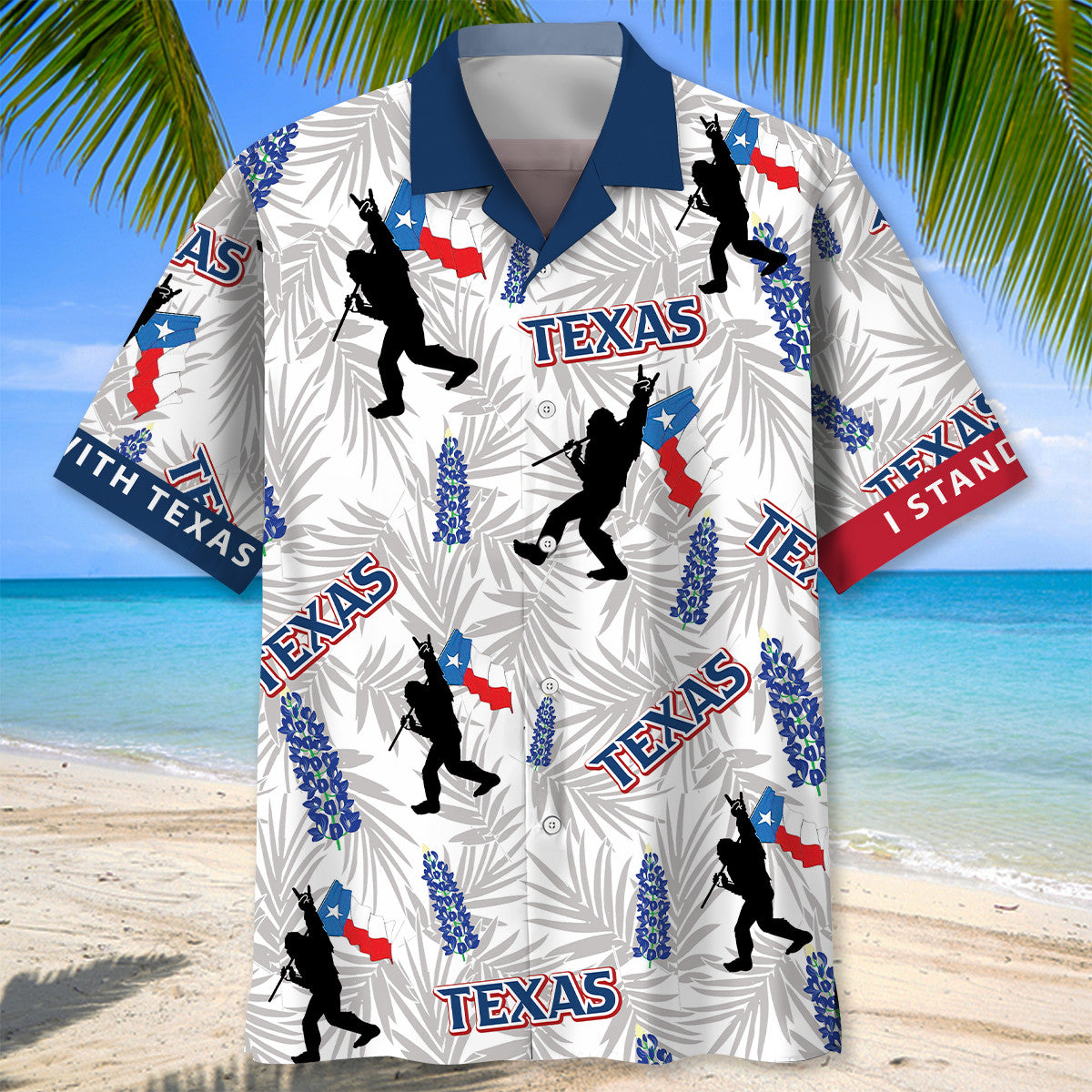 Bigfoot Stand With Texas Wilderness Style – Hawaiian Shirt