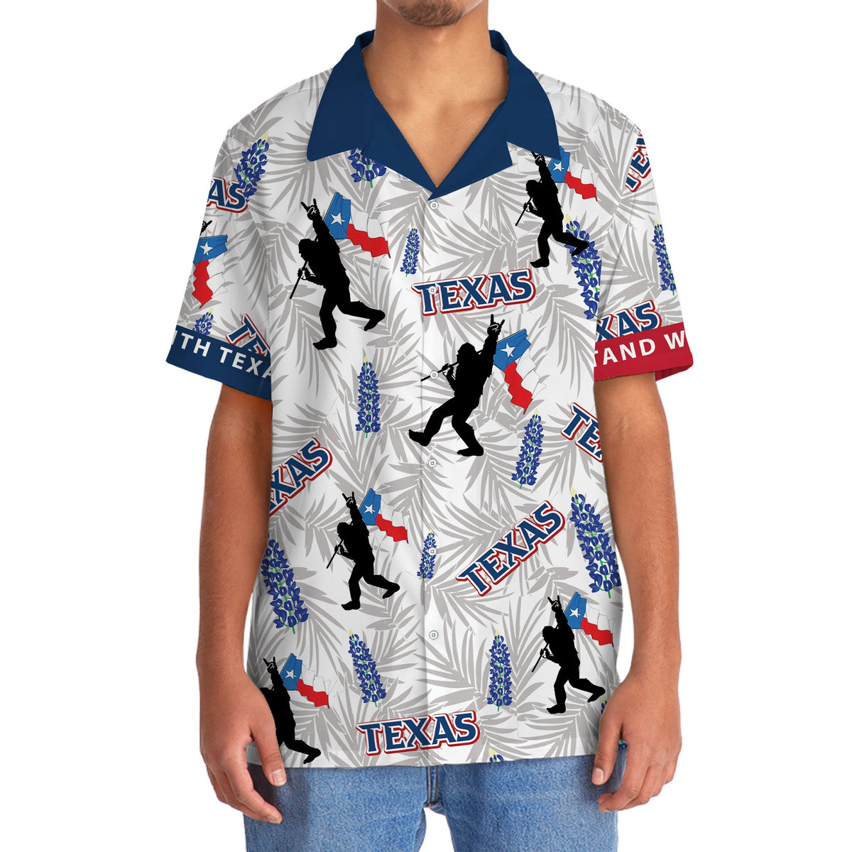 Bigfoot Stand With Texas Wilderness Style – Hawaiian Shirt