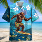 Funny Bigfoot Surfing Hibiscus Style – Hawaiian Shirt