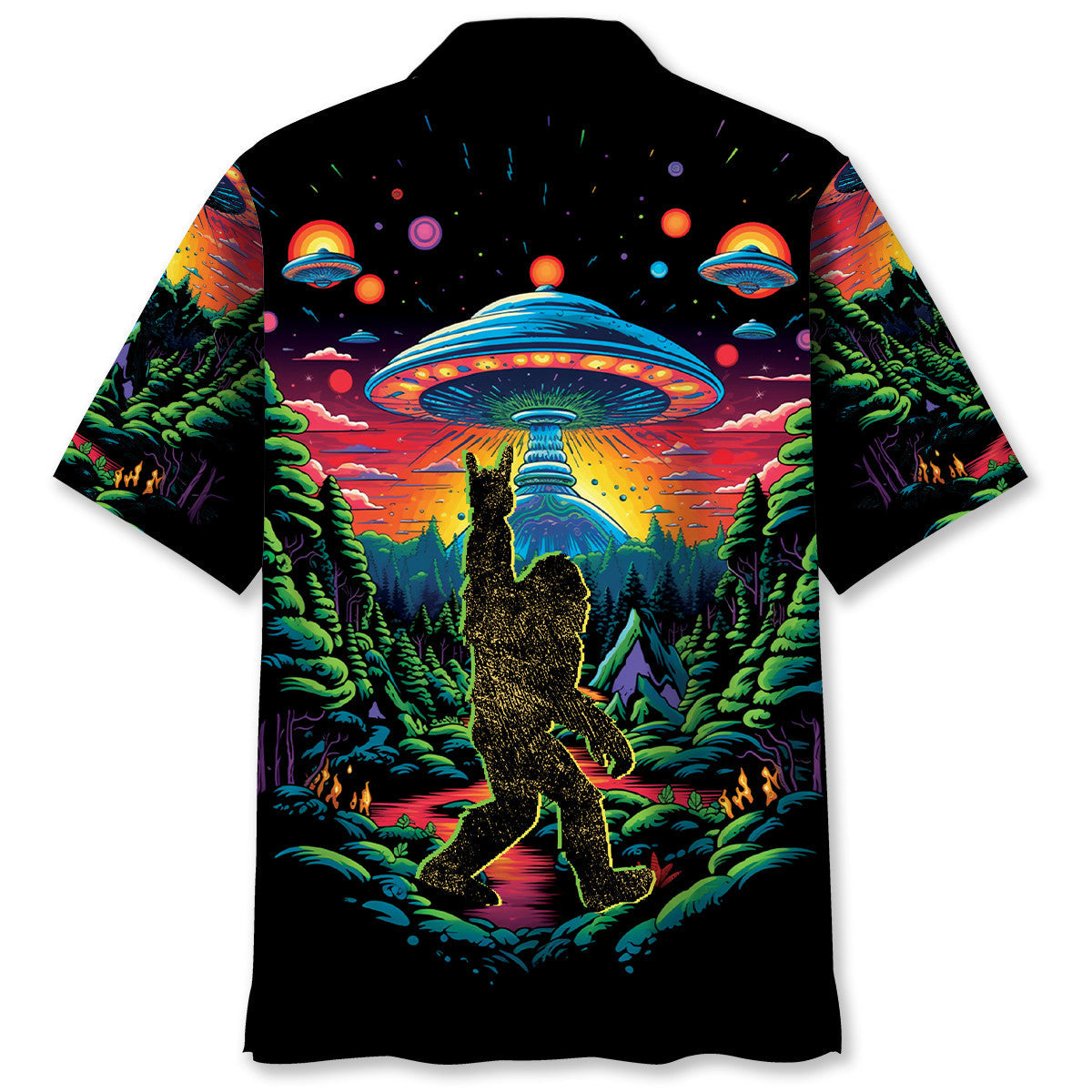 Alien Bigfoot Pocket Fun Style – Hawaiian Shirt