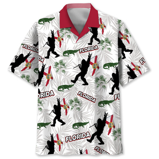 Florida Proud Bigfoot Tropical Style – Hawaiian Shirt