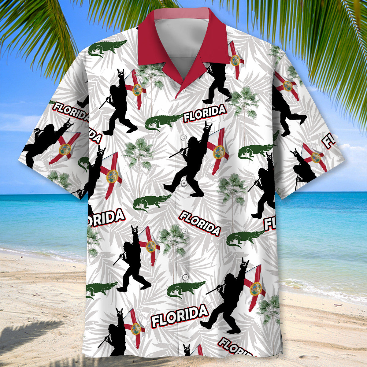 Florida Proud Bigfoot Tropical Style – Hawaiian Shirt