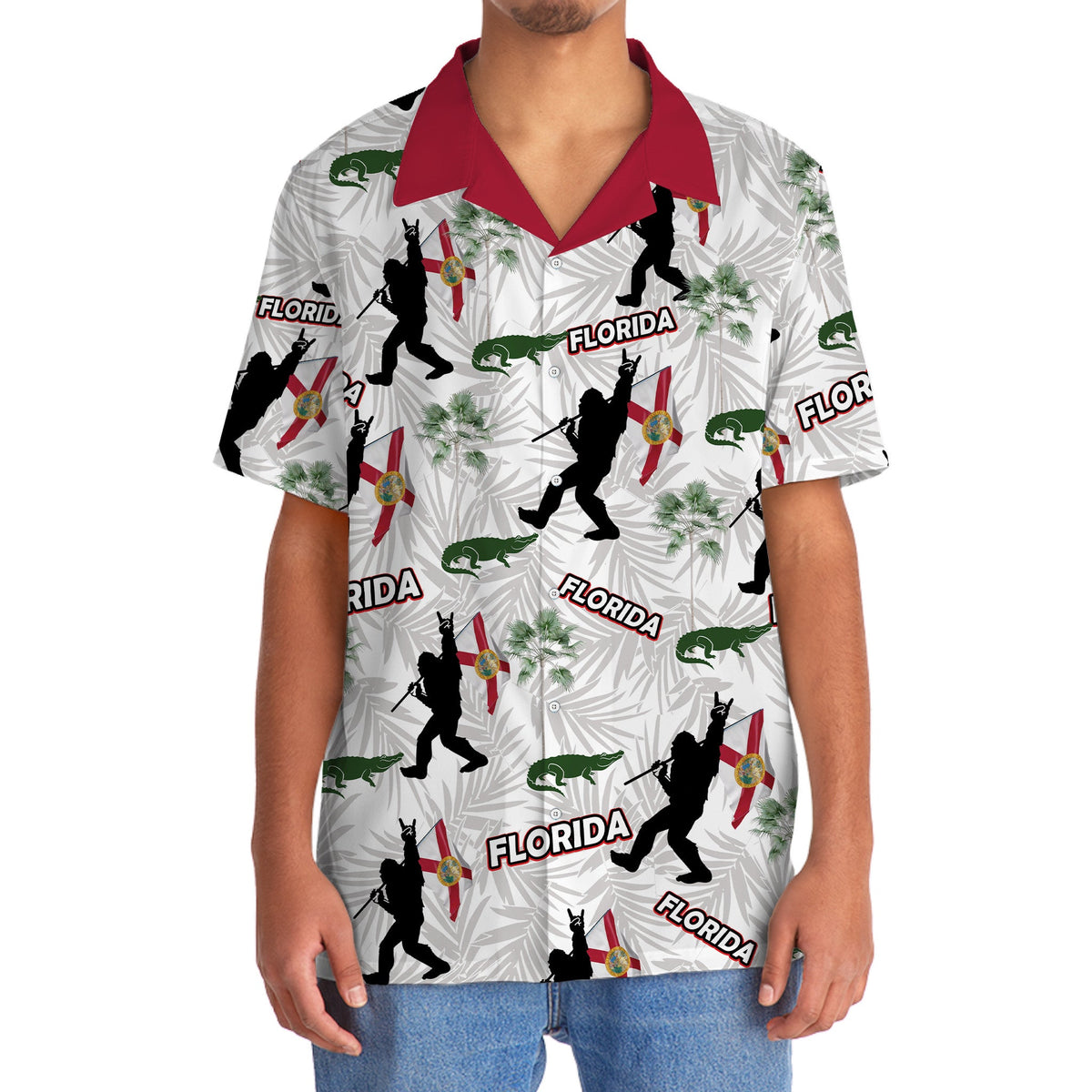 Florida Proud Bigfoot Tropical Style – Hawaiian Shirt