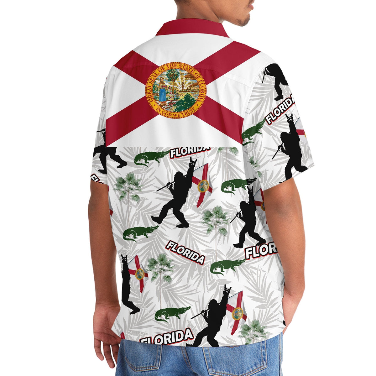 Florida Proud Bigfoot Tropical Style – Hawaiian Shirt