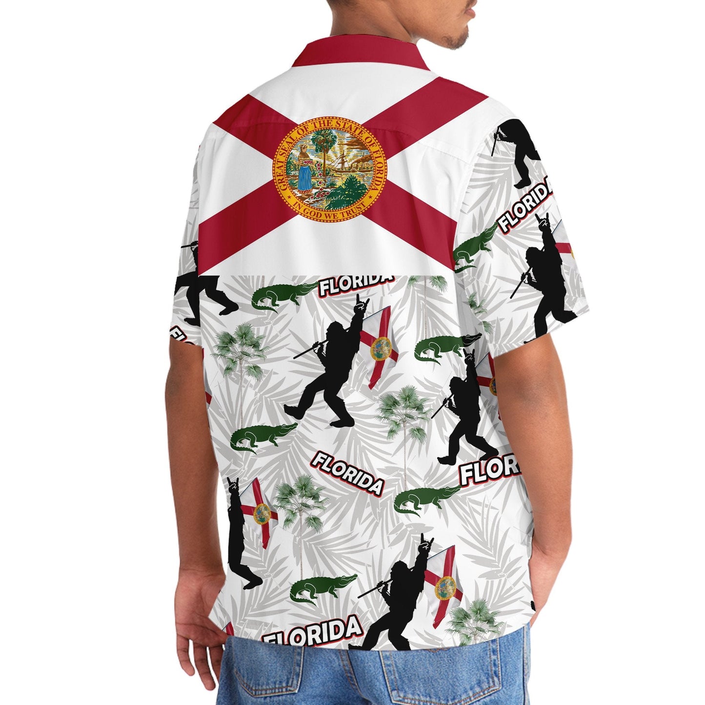 Florida Proud Bigfoot Tropical Style – Hawaiian Shirt