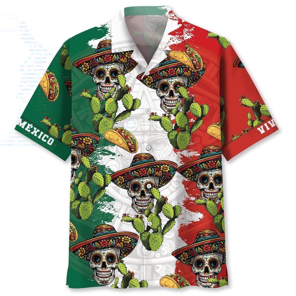 Viva Mexico Skull Hawaiian Shirt