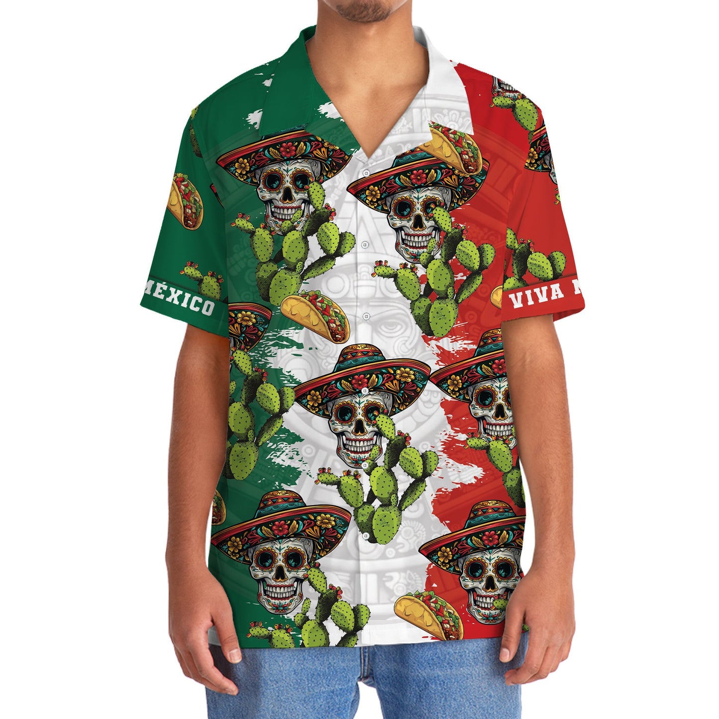 Viva Mexico Skull Hawaiian Shirt