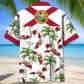 Florida Tropical Palm Map Style – Hawaiian Shirt