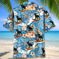 Black Cat Surfing Tropical Style – Hawaiian Shirt