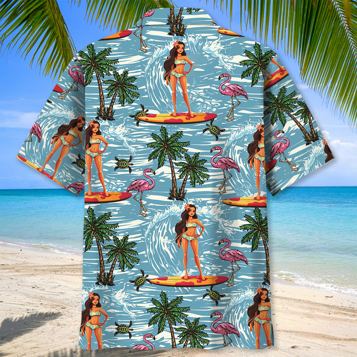 Surfing Aloha Girl Tropical Style – Hawaiian Shirt