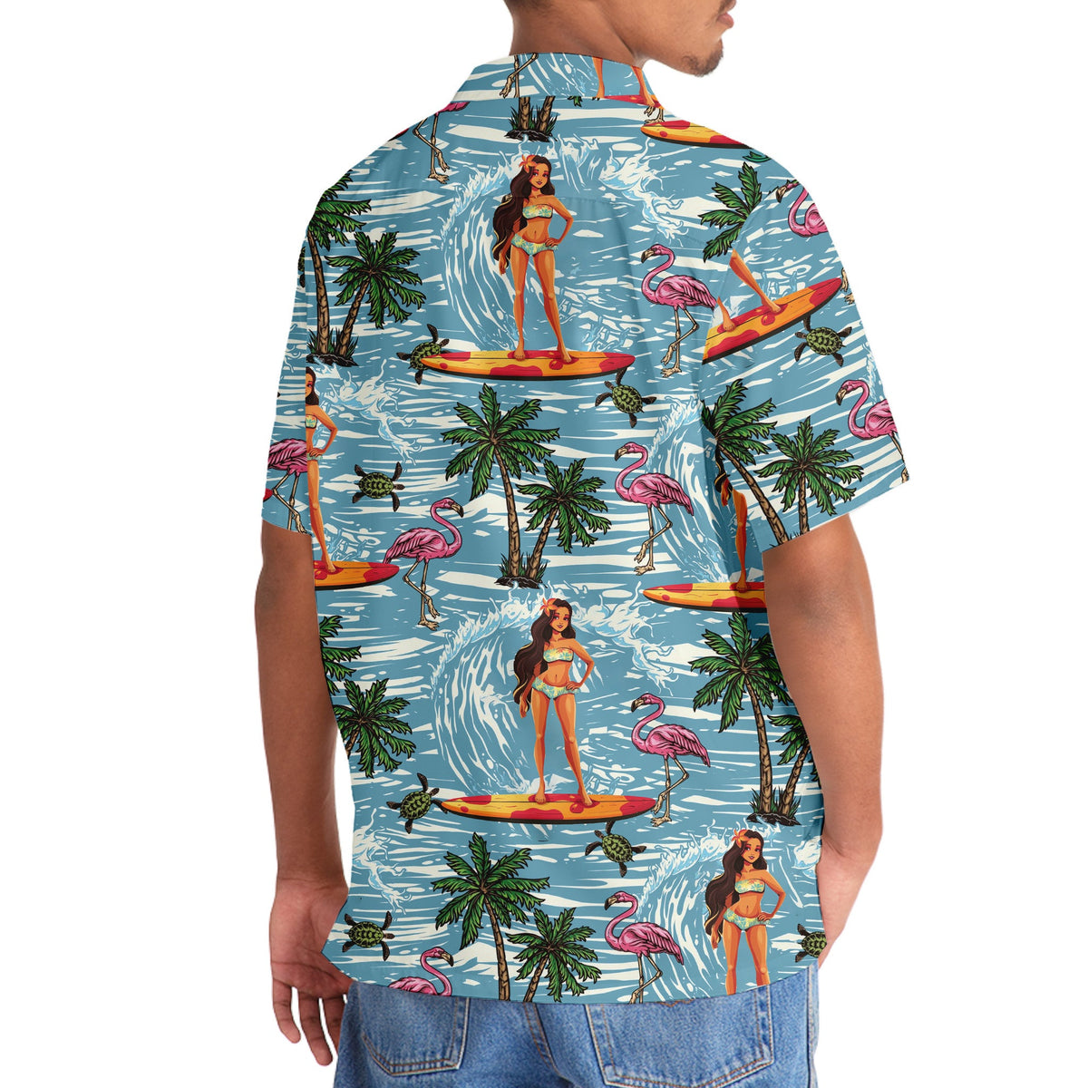 Surfing Aloha Girl Tropical Style – Hawaiian Shirt