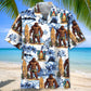 Surfing Bigfoot Surfboard Tropical Style – Hawaiian Shirt