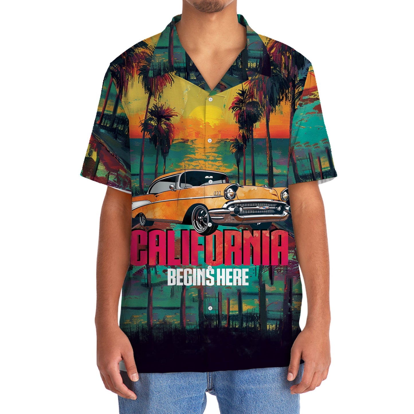 California Begins Here Hawaiian Shirt