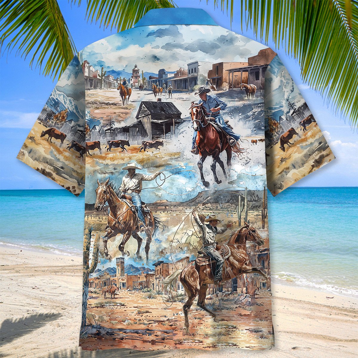 Cowboy Life Vintage Art Retro Style – Hawaiian Shirt
