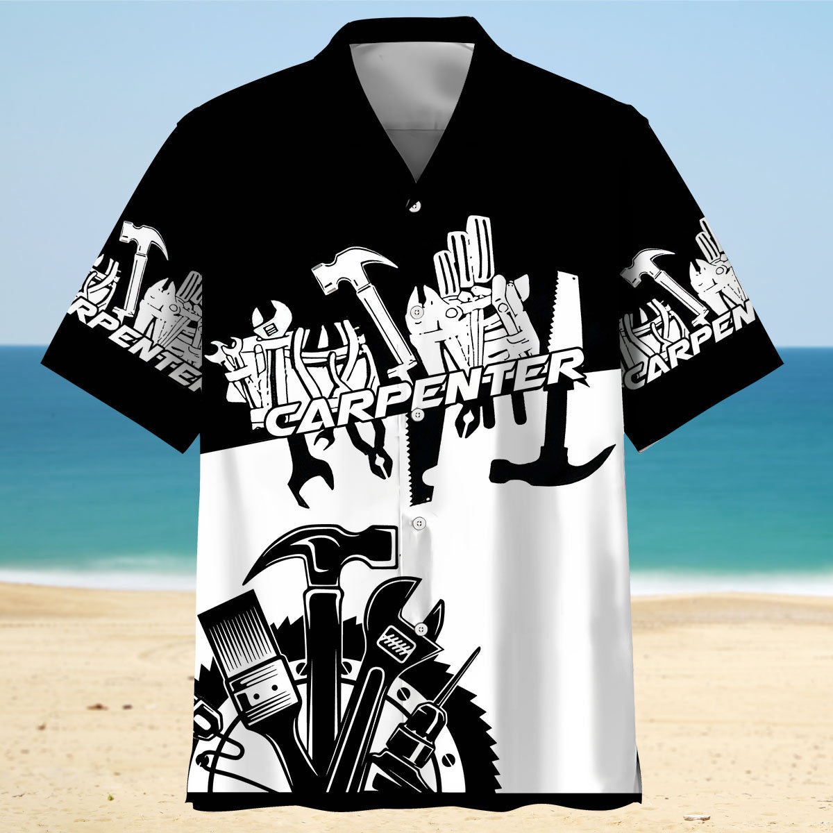 Carpenter Proud Black Tropical Style – Hawaiian Shirt