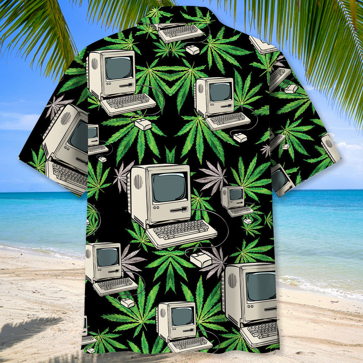 Retro Computer Pixel Art Style – Hawaiian Shirt