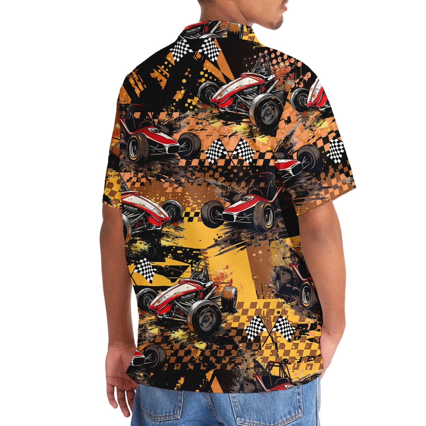 Dirt Track Racing Hawaiian Shirt