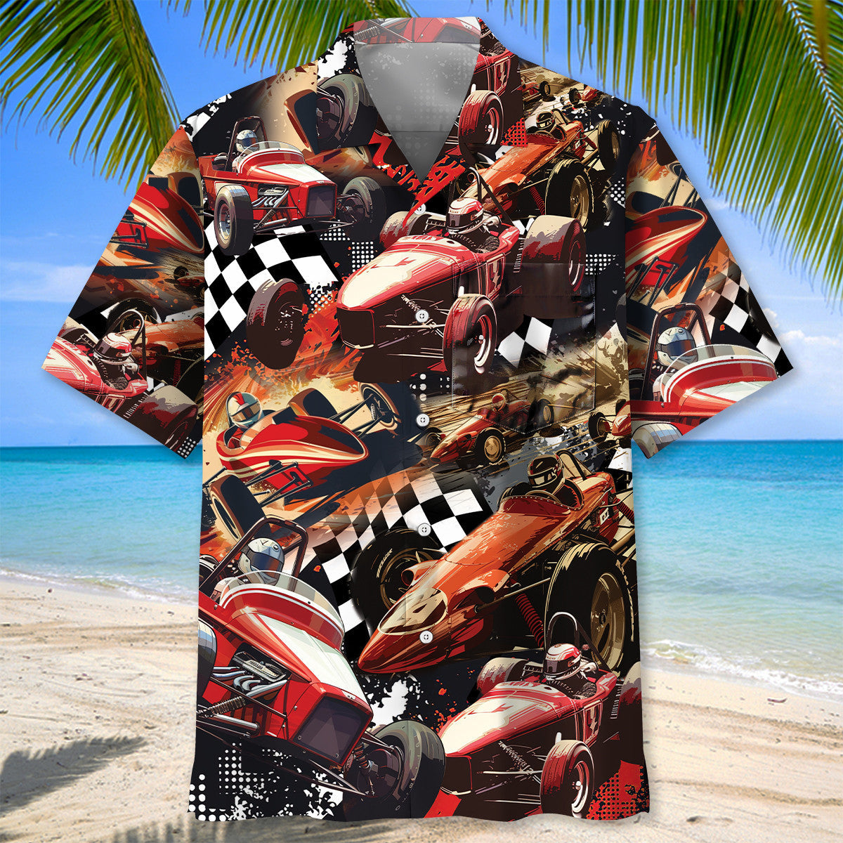Dirt Track Racing Sprint Car Style – Hawaiian Shirt