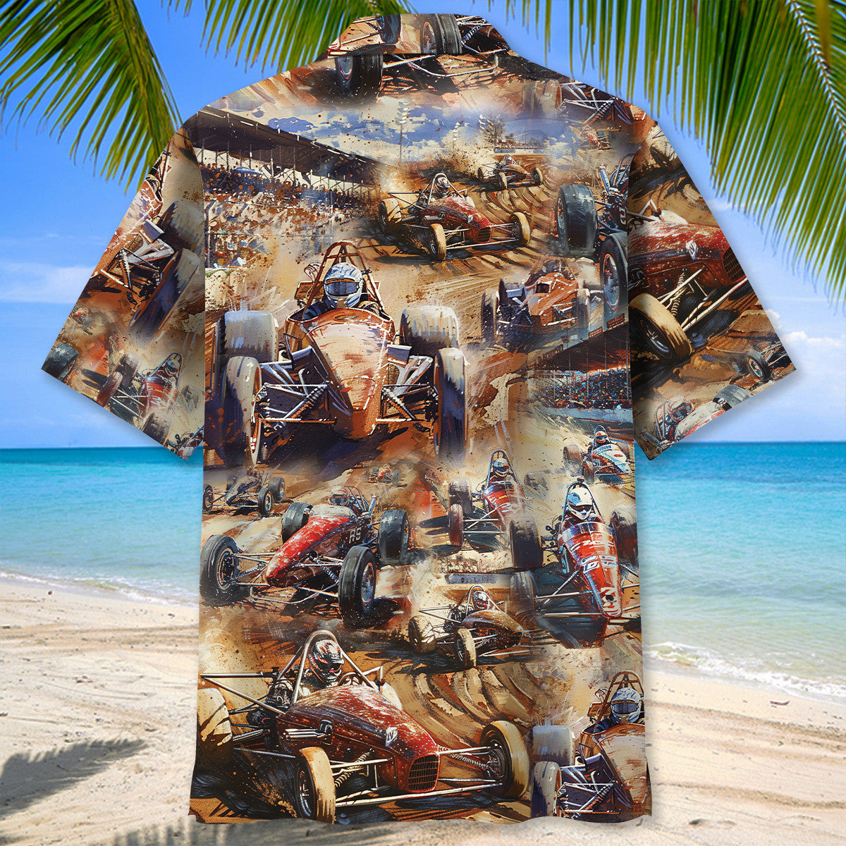 Vintage Dirt Track Racing Sprint Car Style – Hawaiian Shirt