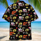 Black Dirt Track Racing Sprint Car Hawaiian Shirt